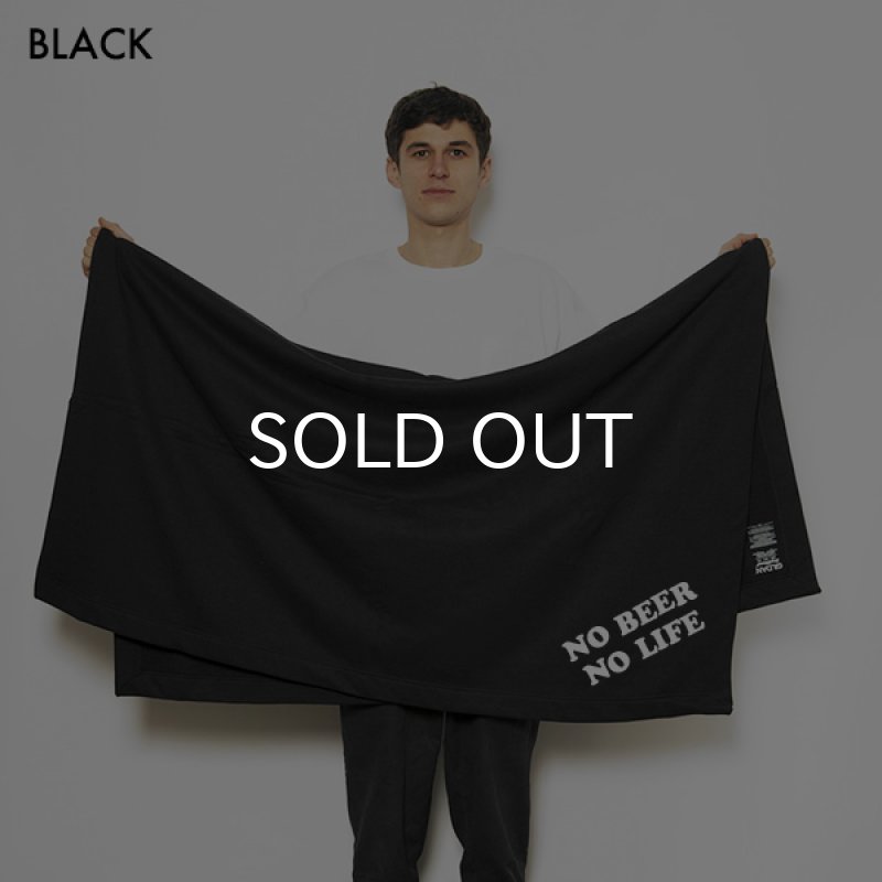 画像2: NO BEER NO LIFE FLEECE BLANKET (BLACK) (2)