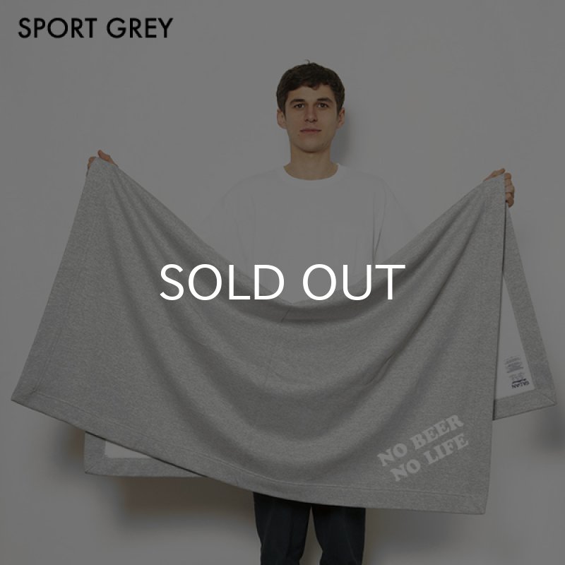 画像2: NO BEER NO LIFE FLEECE BLANKET (SPORT GREY) (2)