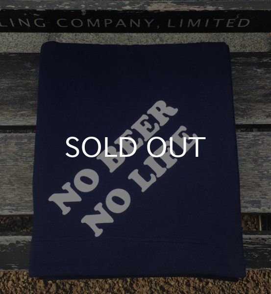 画像1: NO BEER NO LIFE FLEECE BLANKET (NAVY) (1)