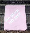 画像1: NO BEER NO LIFE FLEECE BLANKET (LIGHT PINK) (1)