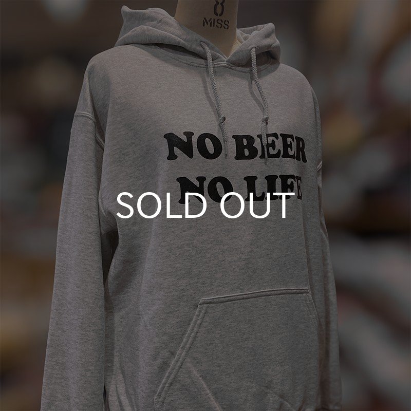 画像2: NO BEER NO LIFE HOODIE (ASH/BLACK) (2)