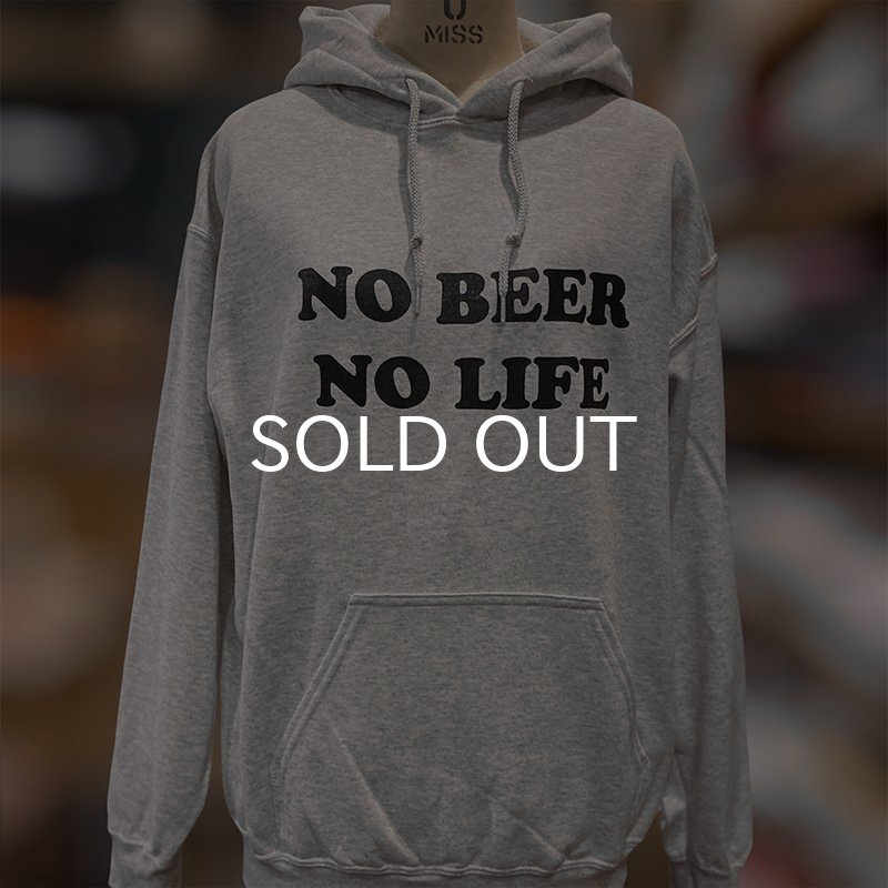 画像3: NO BEER NO LIFE HOODIE (ASH/BLACK) (3)