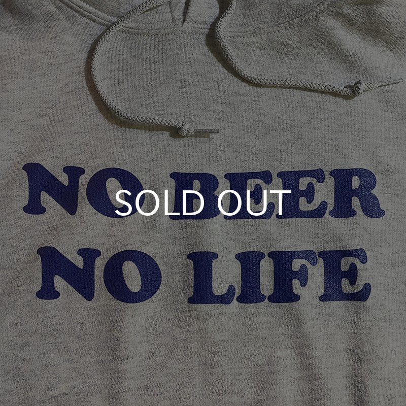 画像2: 【SALE】NO BEER NO LIFE HOODIE (ASH/NAVY) (2)