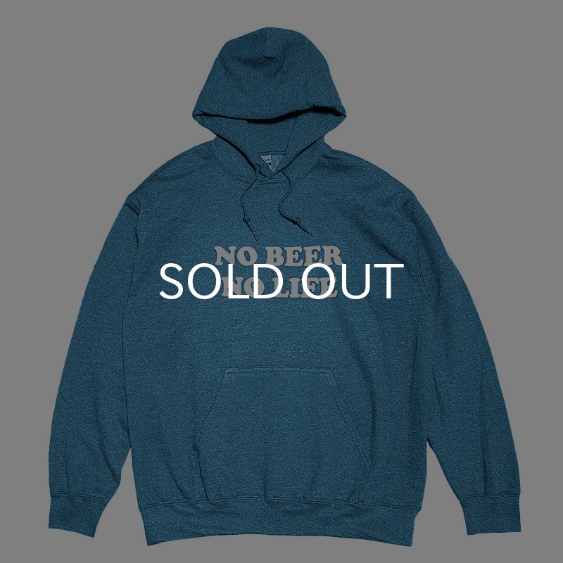画像1: NO BEER NO LIFE HOODIE (ANTIQUE SAPPHIRE) (1)