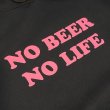 画像3: 【SALE】NO BEER NO LIFE HOODIE (BLACK/ROSE PINK) (3)