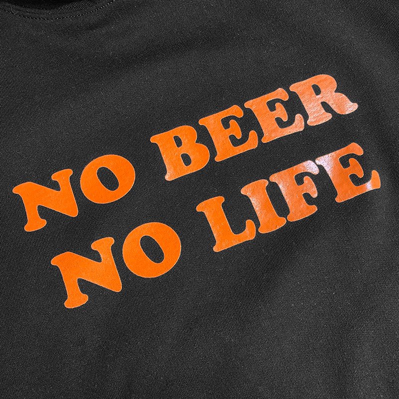 画像2: NO BEER NO LIFE HOODIE (BLACK/ORANGE) (2)