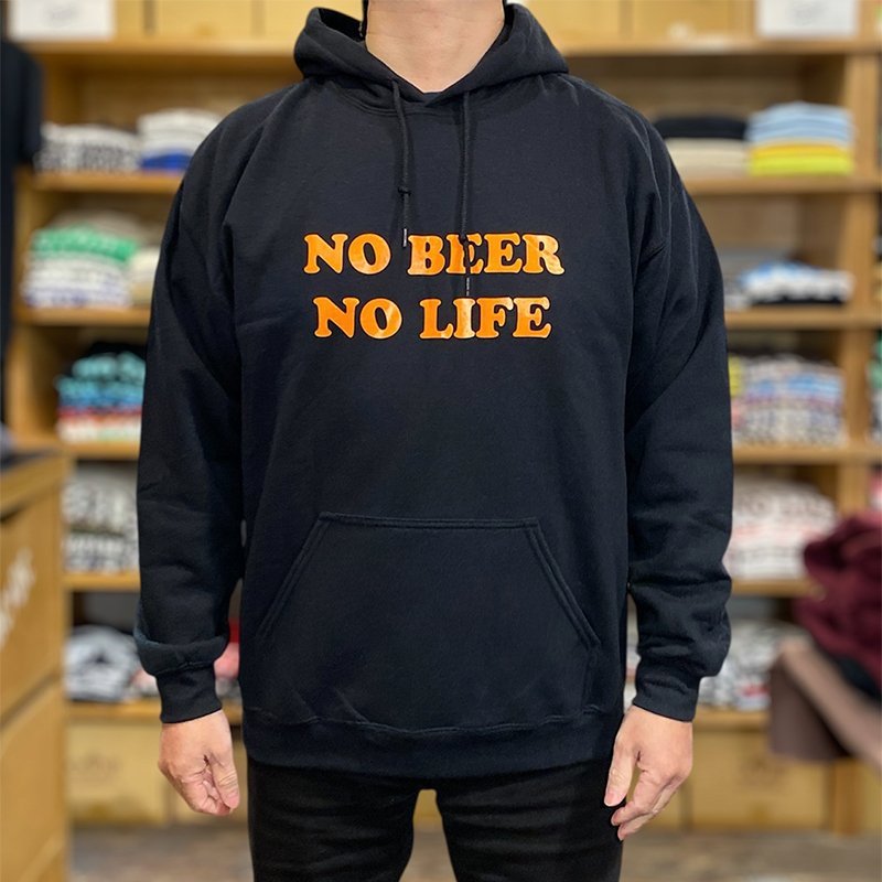 画像5: NO BEER NO LIFE HOODIE (BLACK/ORANGE) (5)