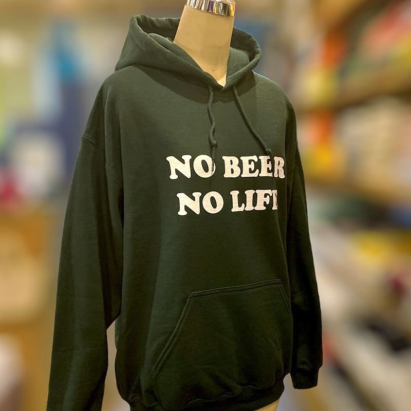 画像4: NO BEER NO LIFE HOODIE (FOREST GREEN) (4)