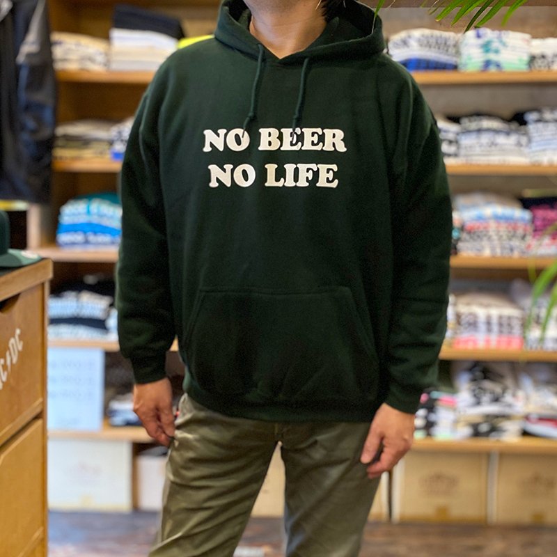 画像5: NO BEER NO LIFE HOODIE (FOREST GREEN) (5)