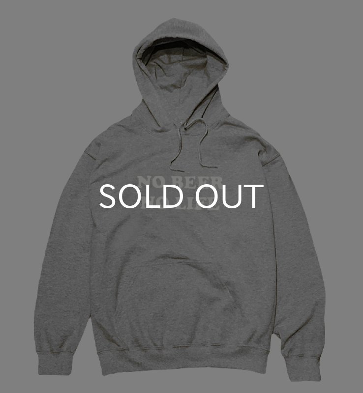 画像1: NO BEER NO LIFE HOODIE (HEATHER GREY/WHITE) (1)
