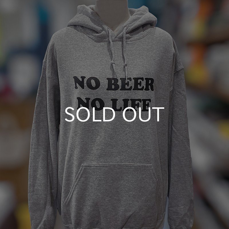 画像2: NO BEER NO LIFE HOODIE (HEATHER GREY/BLACK) (2)