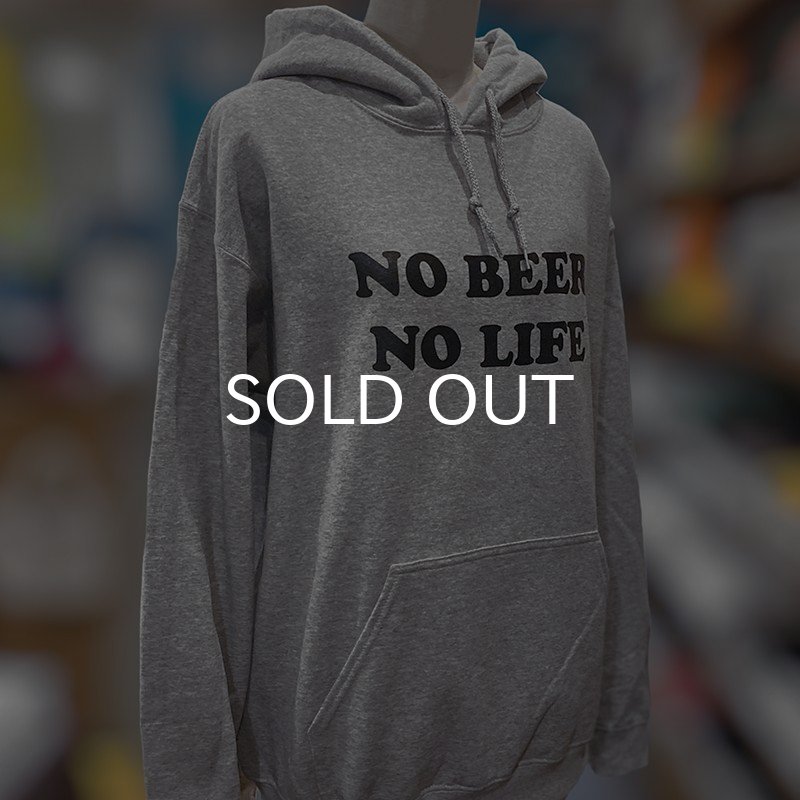 画像3: NO BEER NO LIFE HOODIE (HEATHER GREY/BLACK) (3)