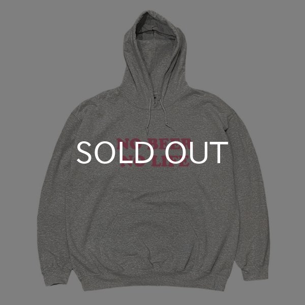 画像1: NO BEER NO LIFE HOODIE (HEATHER GREY/ROSE PINK) (1)