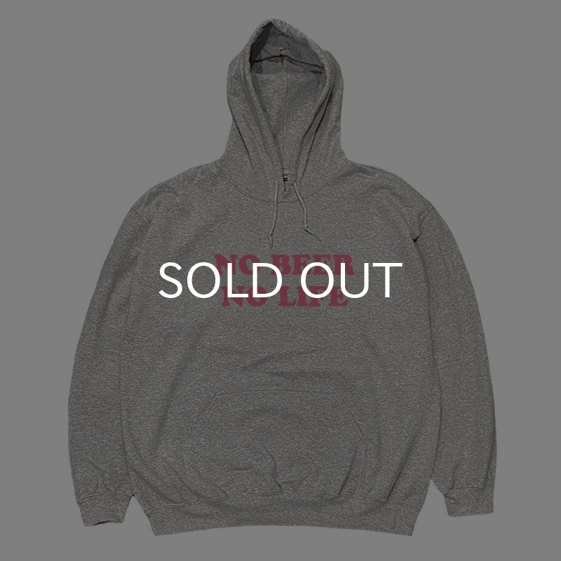 画像1: NO BEER NO LIFE HOODIE (HEATHER GREY/ROSE PINK) (1)
