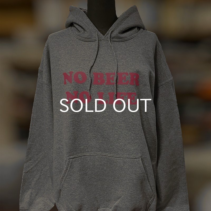 画像2: NO BEER NO LIFE HOODIE (HEATHER GREY/ROSE PINK) (2)