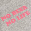 画像4: 【SALE】NO BEER NO LIFE HOODIE (HEATHER GREY/ROSE PINK) (4)