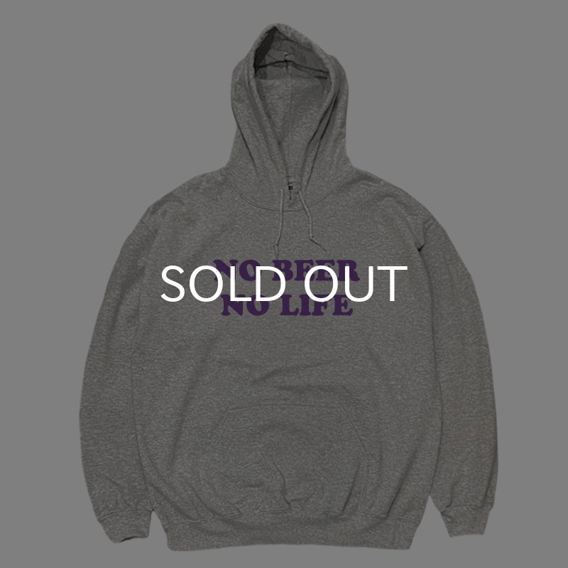 画像1: NO BEER NO LIFE HOODIE (HEATHER GREY/PURPLE) (1)