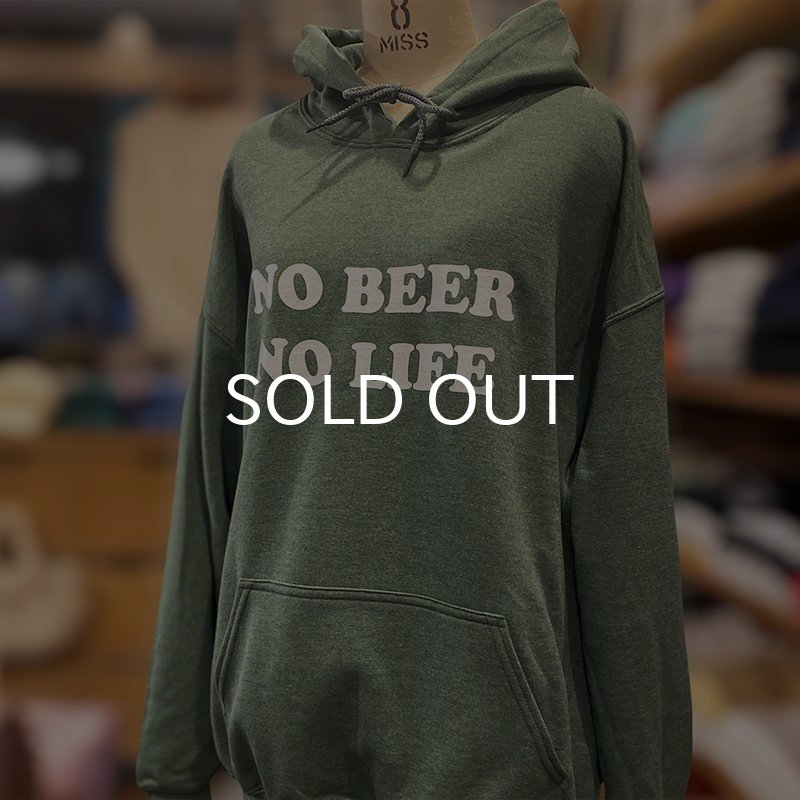 画像5: NO BEER NO LIFE HOODIE (HEATHER DARK GREEN) (5)