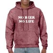 画像2: NO BEER NO LIFE HOODIE (HEATHER DARK MAROON) (2)