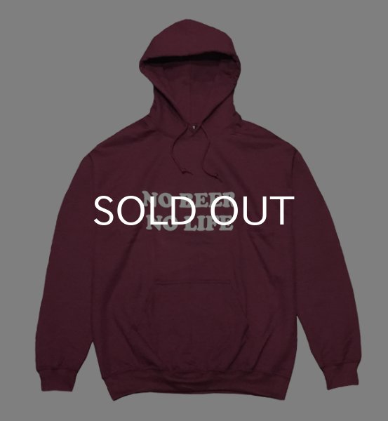 画像1: NO BEER NO LIFE HOODIE (MAROON) (1)