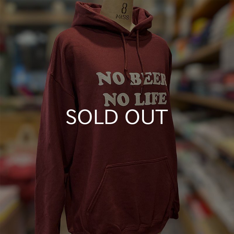 画像3: NO BEER NO LIFE HOODIE (MAROON) (3)