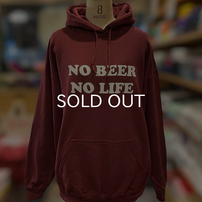画像2: NO BEER NO LIFE HOODIE (MAROON) (2)