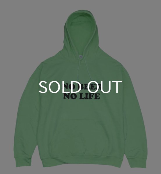 画像1: NO BEER NO LIFE HOODIE (MINT GREEN/BLACK) (1)