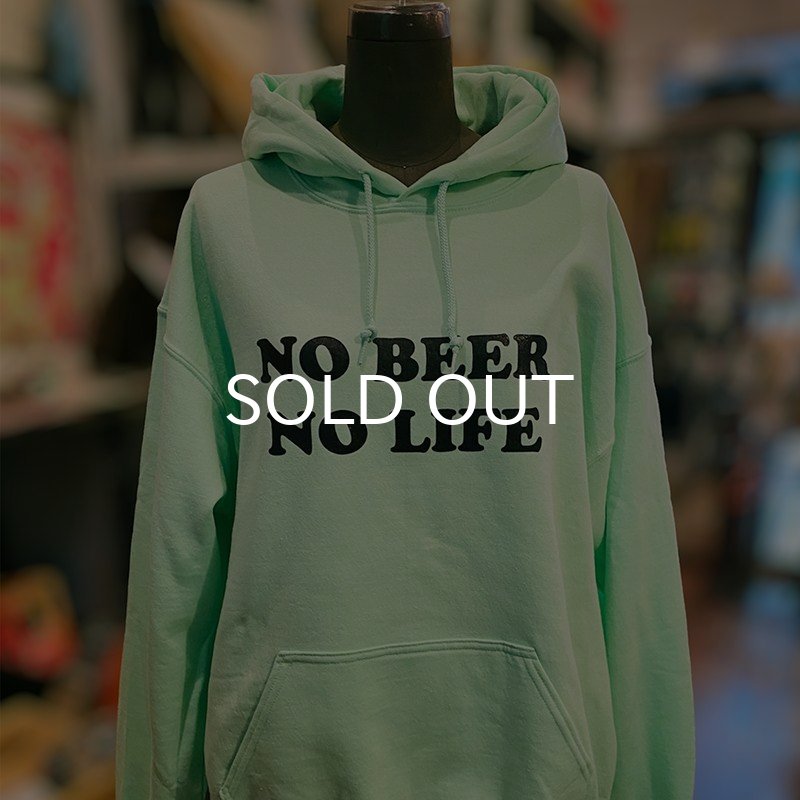画像2: NO BEER NO LIFE HOODIE (MINT GREEN/BLACK) (2)