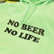 画像4: NO BEER NO LIFE HOODIE (MINT GREEN/BLACK) (4)