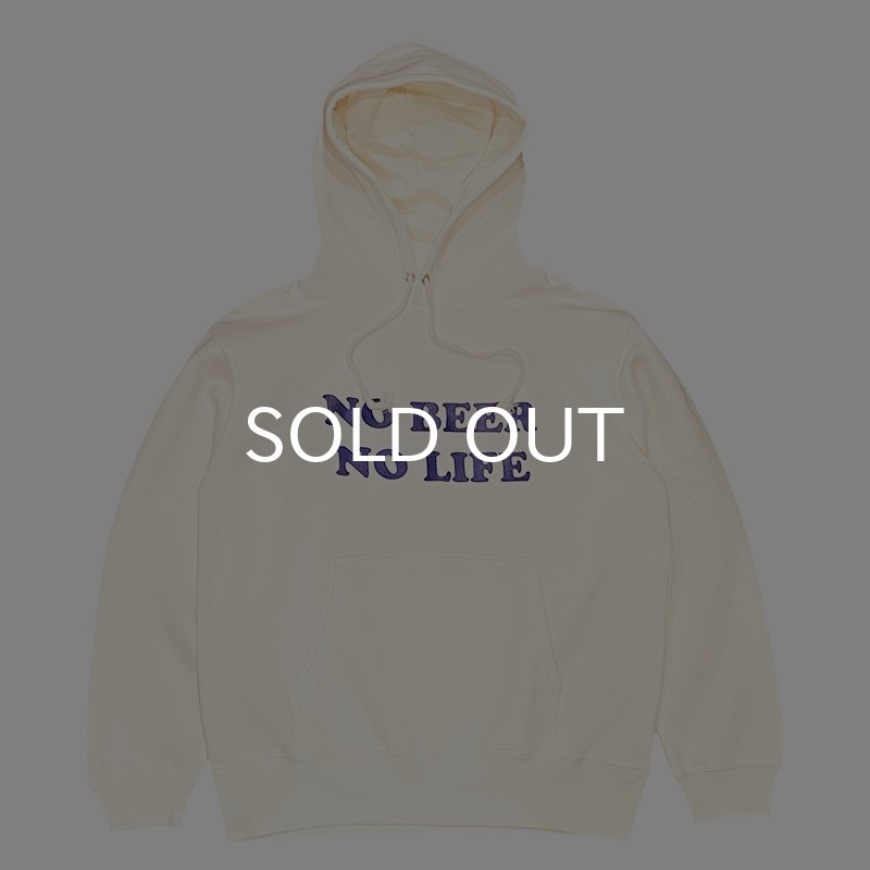 画像1: NO BEER NO LIFE HOODIE (NATURAL/NAVY) (1)