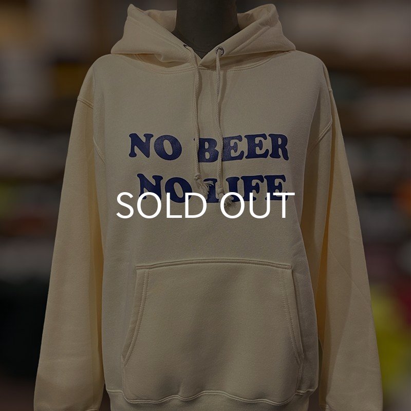 画像2: NO BEER NO LIFE HOODIE (NATURAL/NAVY) (2)
