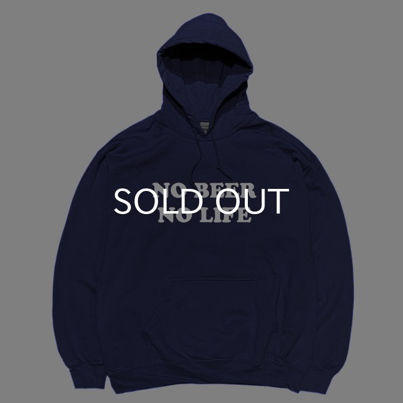 画像1: NO BEER NO LIFE HOODIE (NAVY) (1)