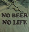 画像2: NO BEER NO LIFE HOODIE (MILITARY GREEN/BLACK) (2)