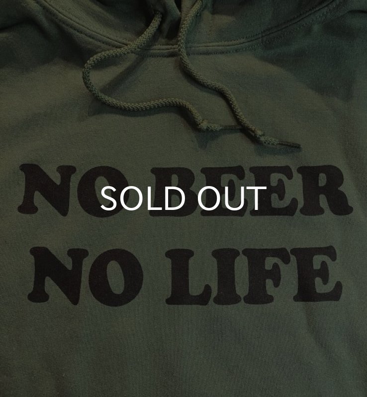 画像2: NO BEER NO LIFE HOODIE (MILITARY GREEN/BLACK) (2)