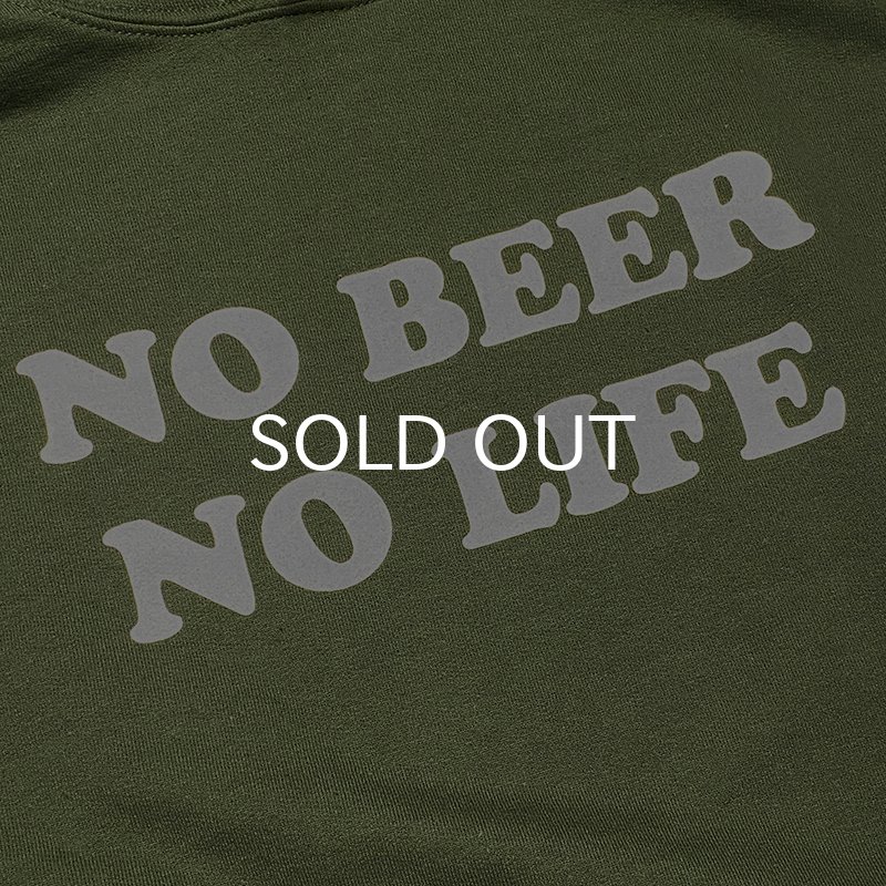 画像2: NO BEER NO LIFE HOODIE (MILITARY GREEN/WHITE) (2)