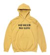 画像1: NO BEER NO LIFE HOODIE (OLD GOLD/BLACK) (1)