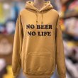 画像2: NO BEER NO LIFE HOODIE (OLD GOLD/BLACK) (2)