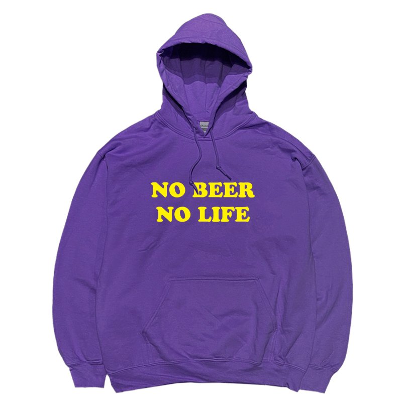 画像1: NO BEER NO LIFE HOODIE (PURPLE/YELLOW) (1)