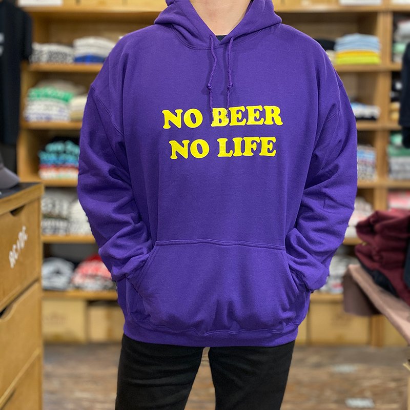 画像4: NO BEER NO LIFE HOODIE (PURPLE/YELLOW) (4)