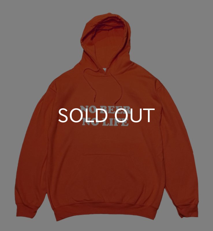 画像1: NO BEER NO LIFE HOODIE (RED/WHITE) (1)