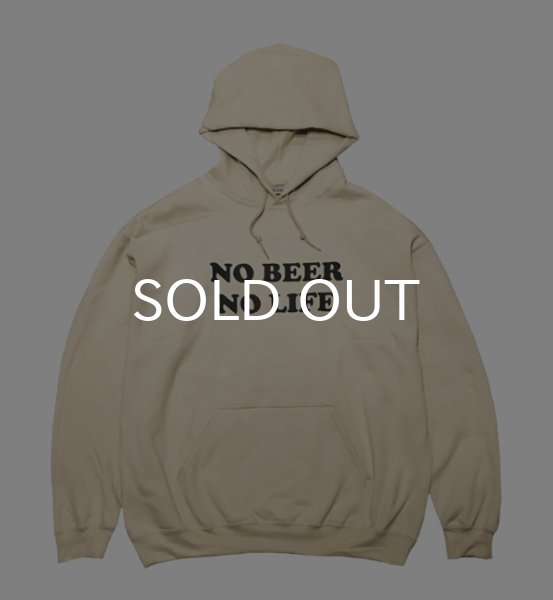 画像1: NO BEER NO LIFE HOODIE (SAND/BLACK) (1)
