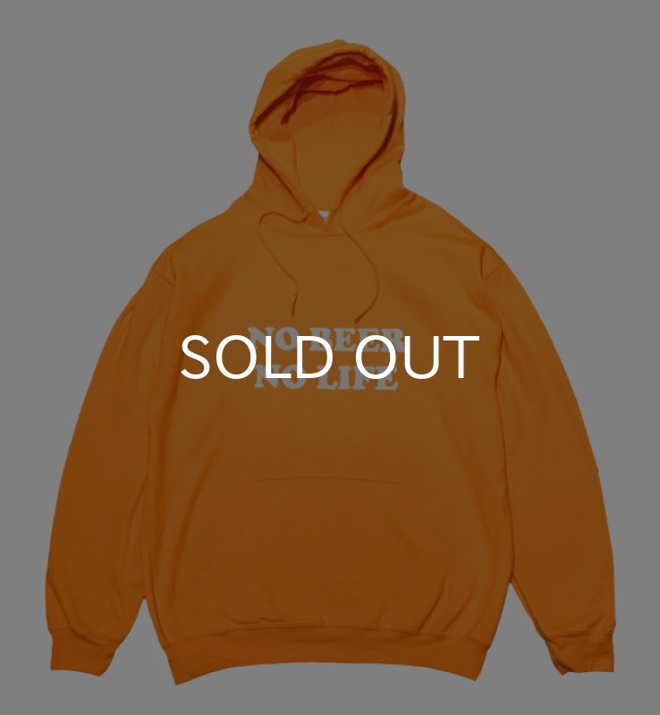 画像1: NO BEER NO LIFE HOODIE (SAFETY ORANGE/WHITE) (1)