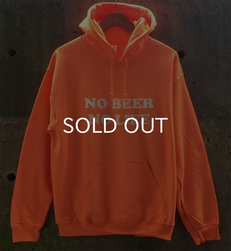 画像2: NO BEER NO LIFE HOODIE (SAFETY ORANGE/WHITE) (2)