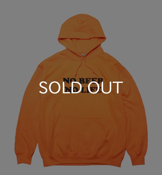 画像1: NO BEER NO LIFE HOODIE (SAFETY ORANGE/BLACK) (1)
