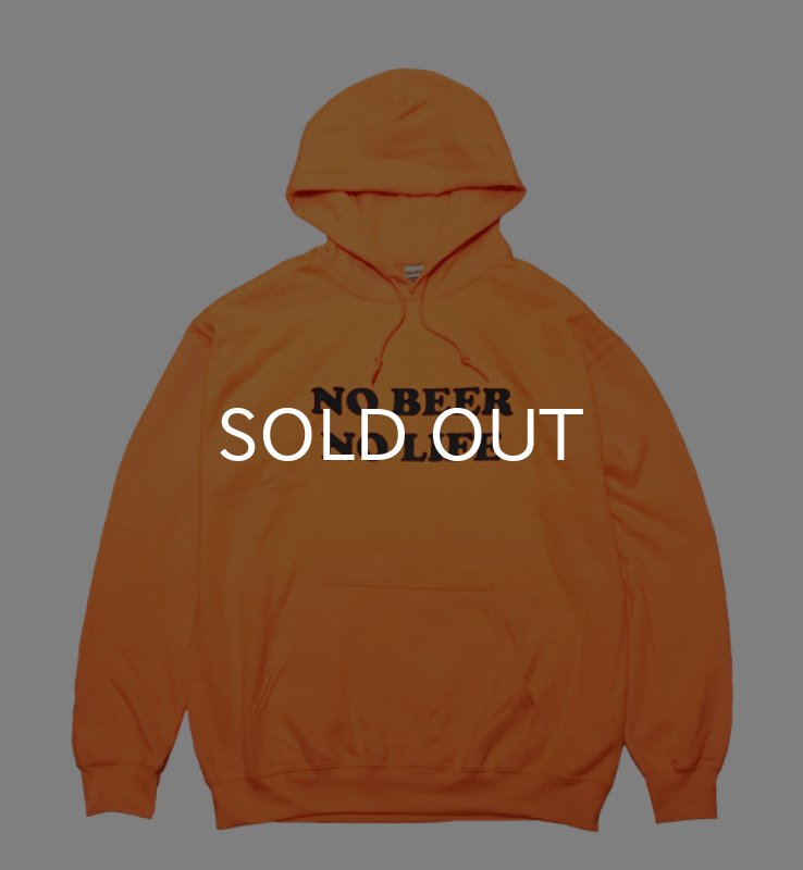 画像1: NO BEER NO LIFE HOODIE (SAFETY ORANGE/BLACK) (1)