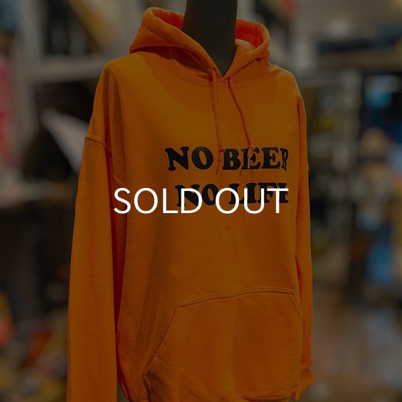 画像3: NO BEER NO LIFE HOODIE (SAFETY ORANGE/BLACK) (3)