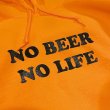 画像4: 【SALE】NO BEER NO LIFE HOODIE (SAFETY ORANGE/BLACK) (4)