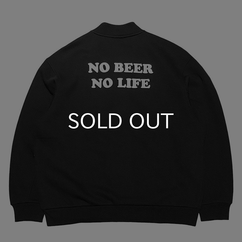 画像2: NO BEER NO LIFE SWEAT SNAP JACKET (BLACK) (2)