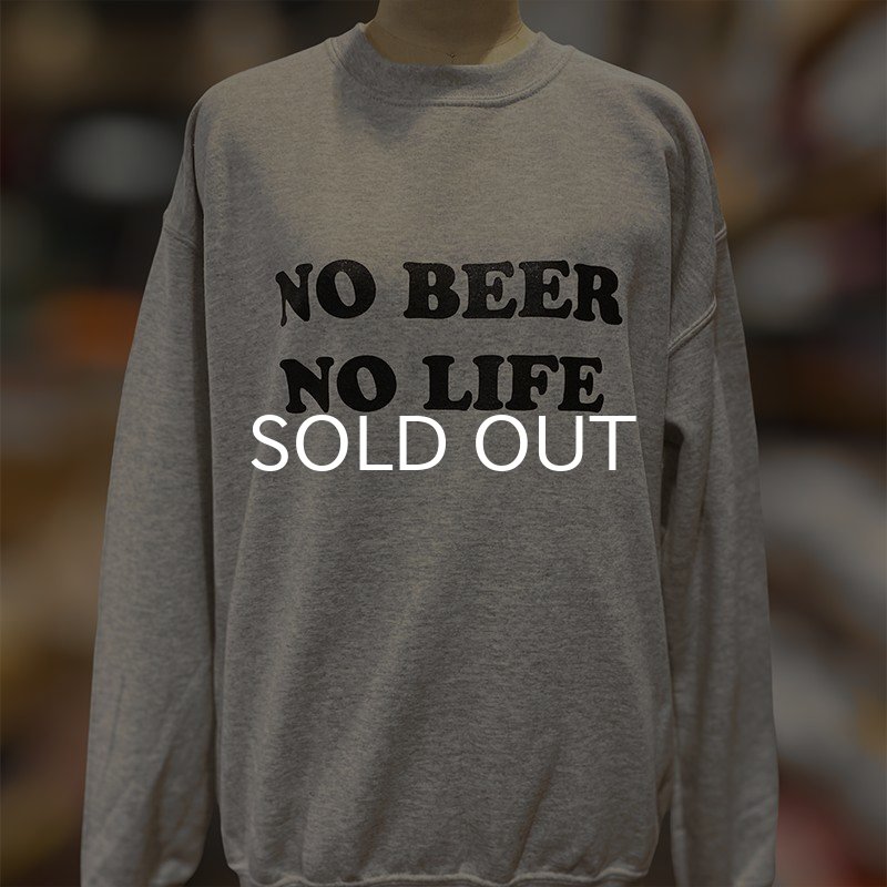 画像2: NO BEER NO LIFE CREWNECK (ASH/BLACK) (2)