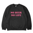 画像1: NO BEER NO LIFE CREWNECK (BLACK/PINK) (1)